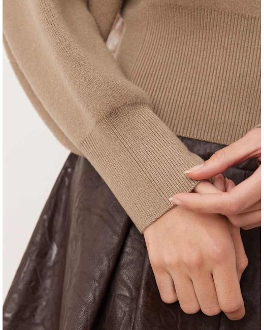 Mango Natural Cinched Waist Jumper
