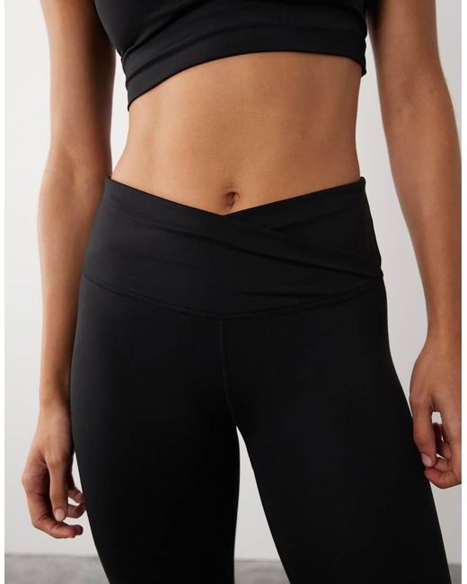 Sweaty Betty Black All Day 7/8 Wrap Waist Leggings