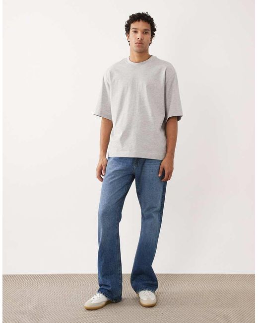 SELECTED Gray Heavyweight 220gsm Oversized T-shirt for men