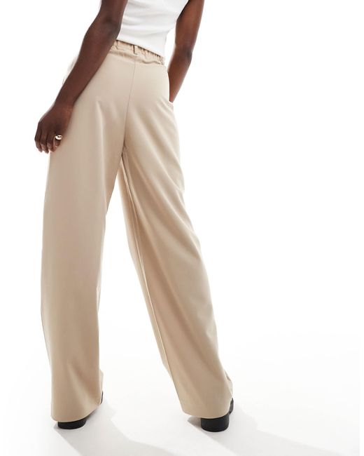 Miss Selfridge Natural Tailored Wide Leg Trouser