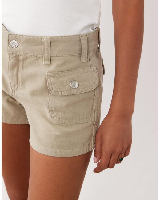 ASOS Natural Cargo Mini Short