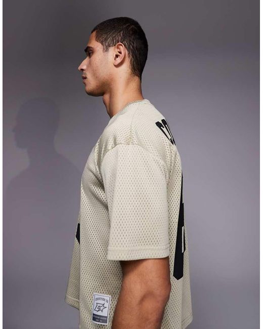 Courtside Gray Boxy Football Jersey for men