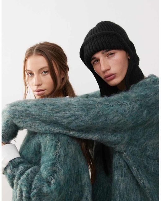 Reclaimed vintage Oversized Mega Fluffy Jumper in Green Lyst UK