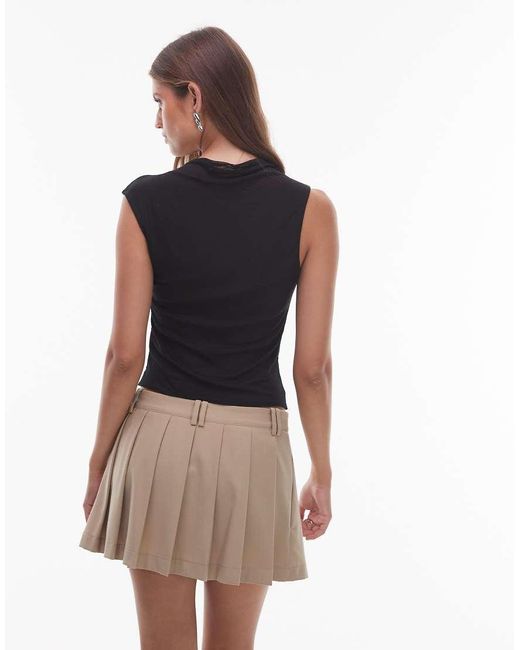 Nia Black Marge Short Sleeve Top