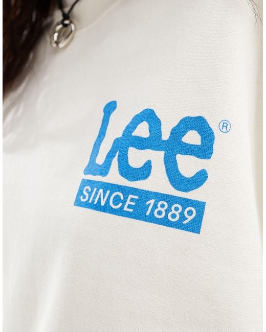 Lee Jeans White Logo Sweatshirt