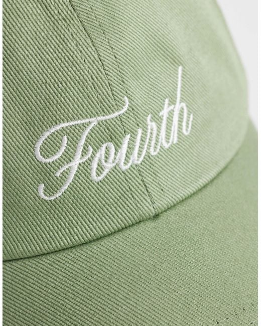 4th & Reckless Green 'fourth' Embroidered Logo Cap
