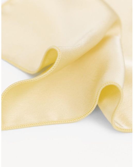 Maya White Satin Tie Pocket Square Set for men
