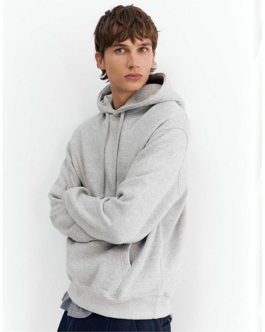 Pull&Bear Basic kapuzenpullover in Gray für Herren