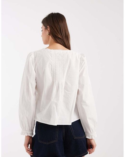 Levi's White Boho Wrap Blouse