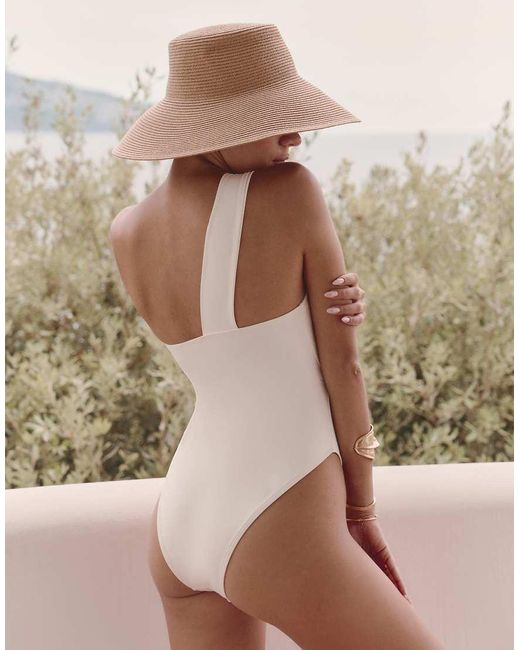 4th & Reckless Natural X Luana Barron Twist Front Cut Out Swimsuit