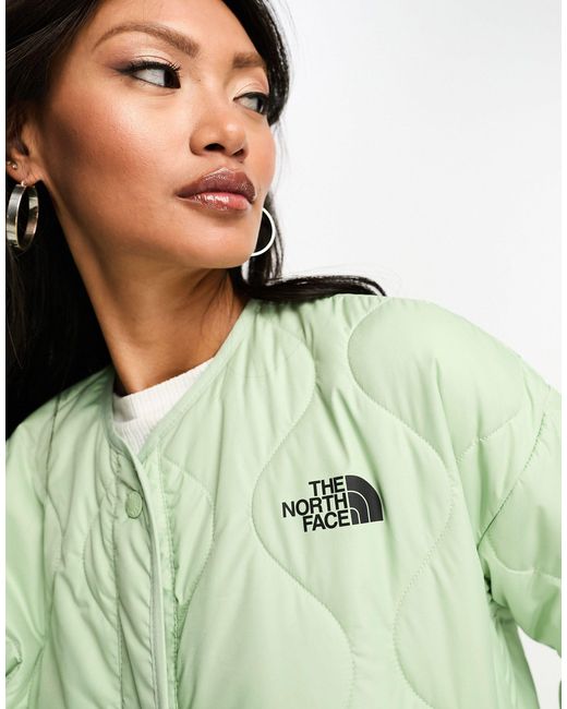 The North Face White Ampato Long Quilted Liner Jacket