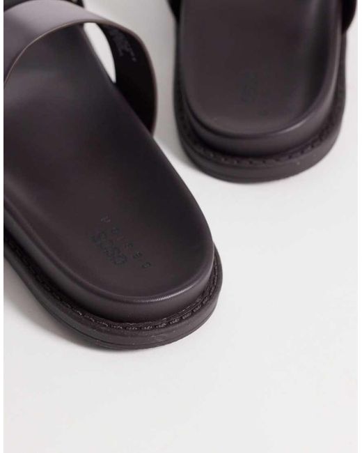 ASOS Red Cross Over Strap Sandals for men