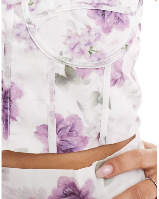 True Decadence Purple V-Neck Crop Top
