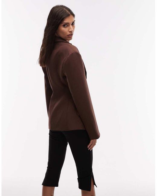 ASOS Brown Sculpted Cinch Waist Blazer
