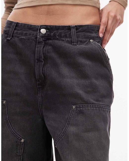 Carhartt Black Nixon Double Knee baggy Shorts