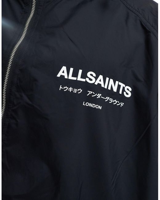 Underground - giacca leggera unisex nera con finitura impermeabile di AllSaints in Black