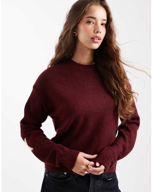 Mango Red Teen Knit Sweater With Star Detail