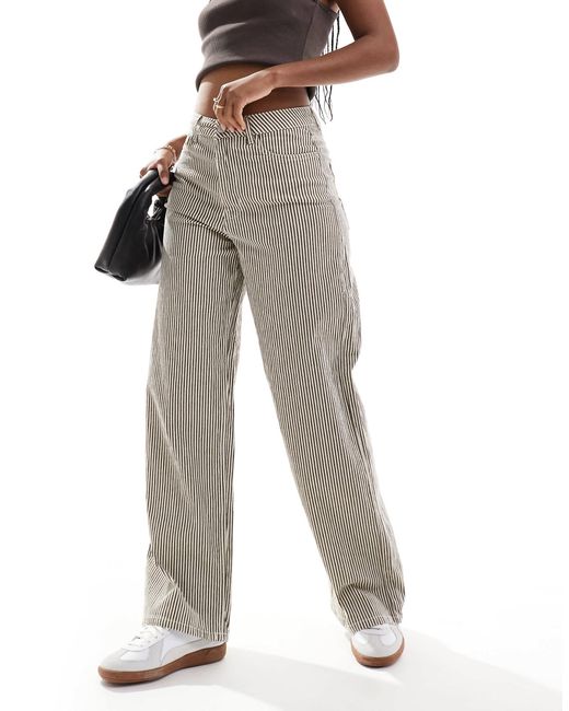 Object Gray – gestreifte jeans