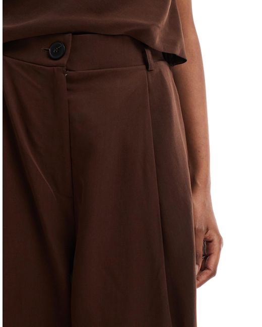 ASOS Purple Lyocell Wide Leg Dad Trouser