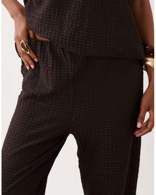 ASOS Brown Co-Ord Textured Fabric Trouser