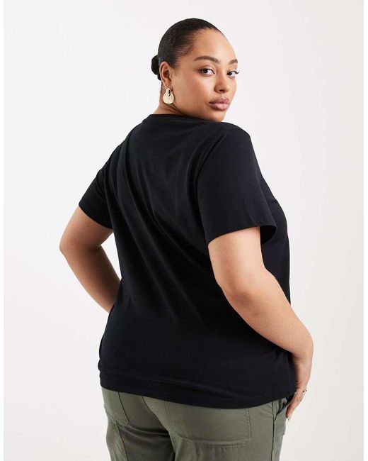 ASOS Black Asos Design Curve Regular T-shirt With Leopard Graphic
