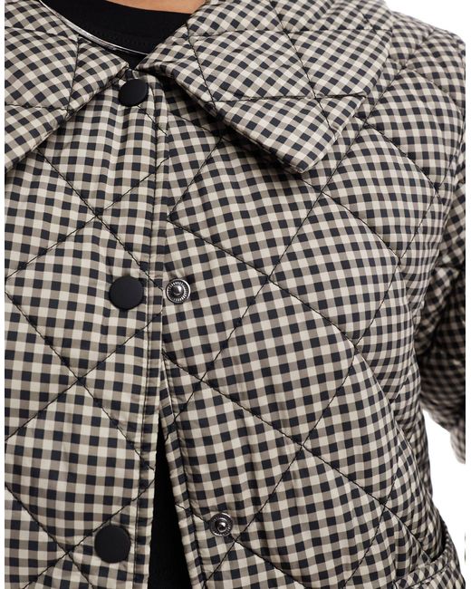 ONLY Gray Collared Quilted Jacket