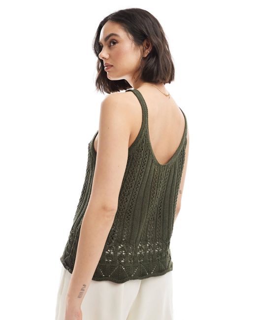 ONLY Blue Crochet Vest