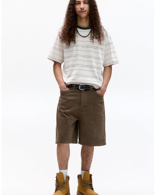Pull&Bear – t-shirt in Natural für Herren