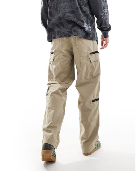 Magic - pantaloni sabbia con zip di Weekday in Natural da Uomo