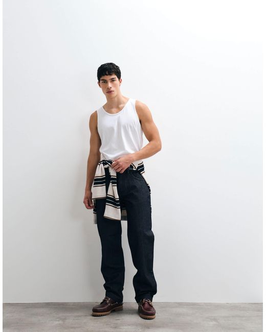 ASOS – basic-trägershirt in Natural für Herren