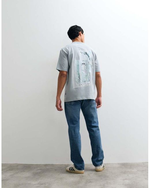 Boss Blue Back Print T-shirt for men