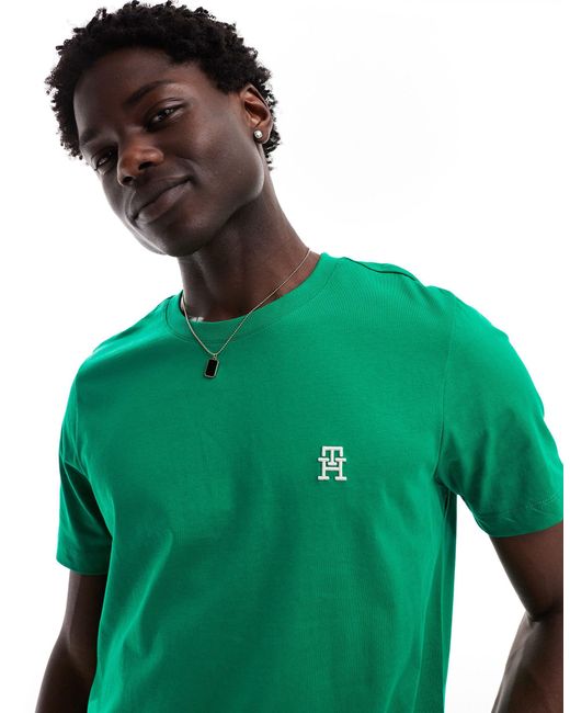 Tommy Hilfiger Green Crew Neck T-shirt for men