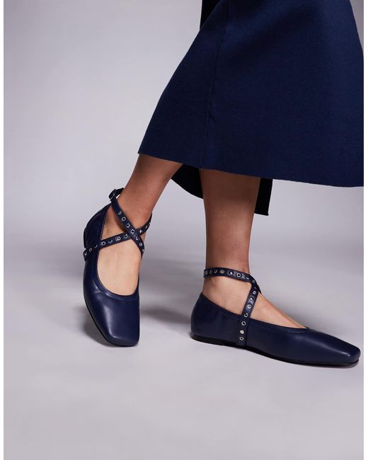 Public Desire Blue Scotty Ballet Flats