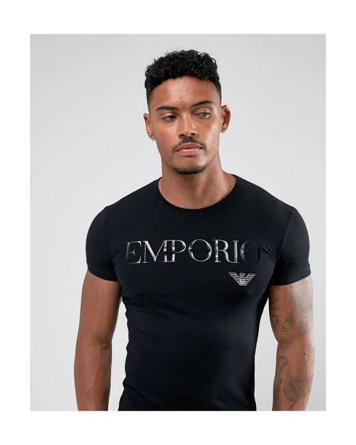 Eik Reorganiseren masker Emporio Armani Loungekleding - Lounge-t-shirt Met Tekstlogo in het Zwart  voor heren | Lyst NL