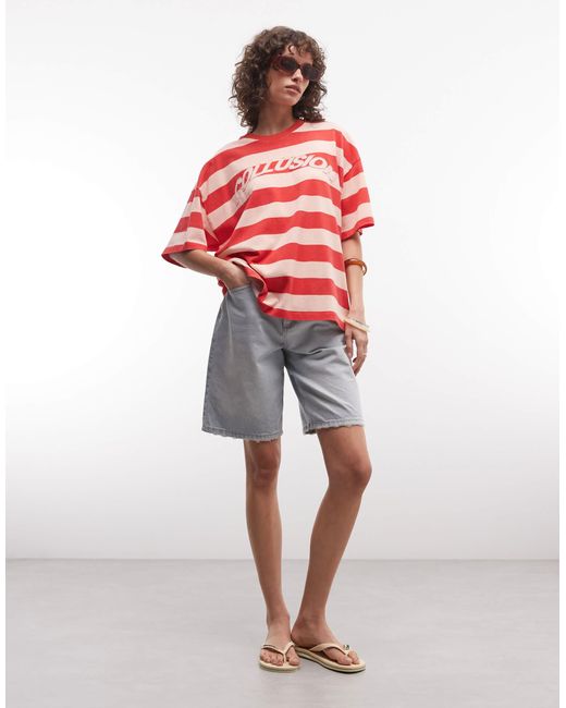 Collusion Red Relaxed Tee