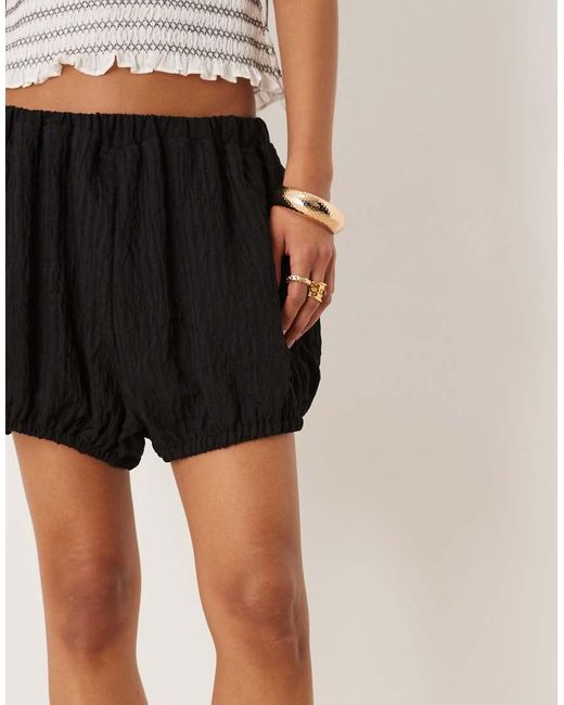 ASOS Gestreepte Bloomer Short Met Textuur in het White