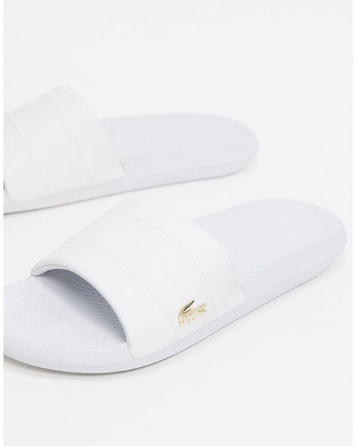 Sandalias blancas con diseño Lacoste de hombre de color White