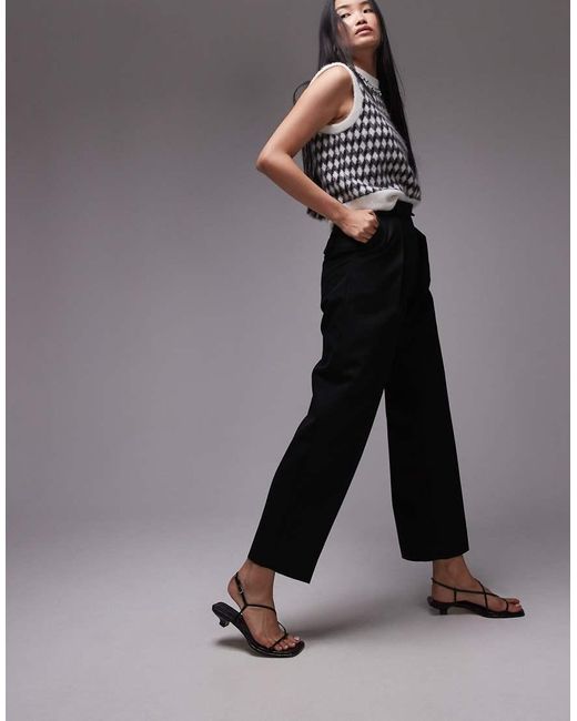 ARKET Gray Structured Straight Leg Trousers With Pressed Crease