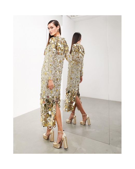 Moxidress Tassel Sequin Round Neck Long Sleeves Top and Shorts Set