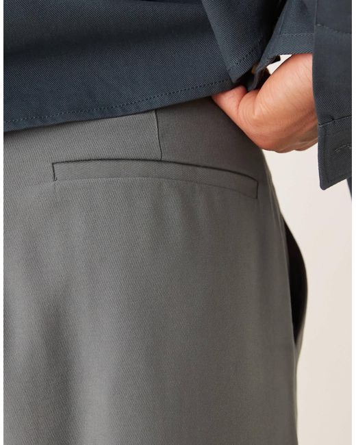 ASOS – locker sitzende, elegante skater-hose in Gray für Herren