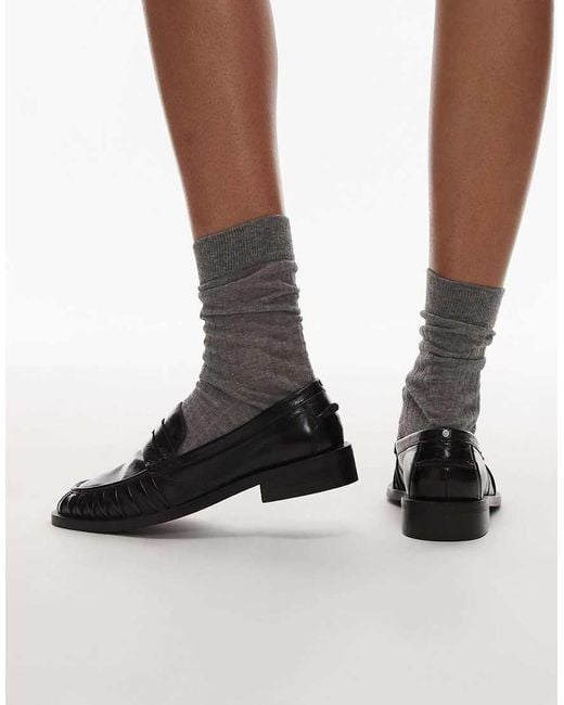 Bronx Black Next-Wagon Premium Leafer Loafers