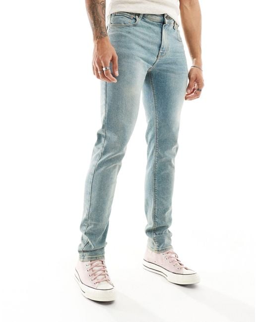 ASOS – eng geschnittene jeans in Blue für Herren