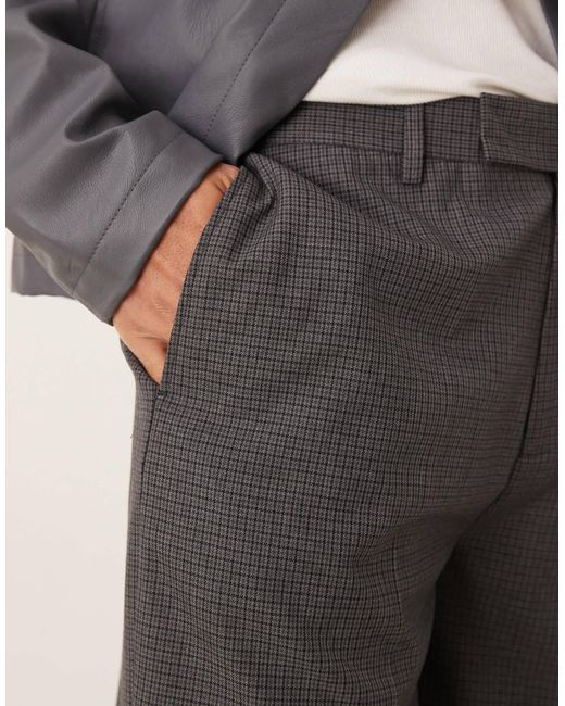 ASOS Gray Smart Oversized Tapered Trousers for men