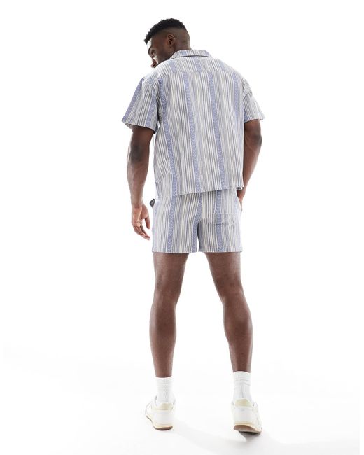 Short d'ensemble décontracté en jacquard Another Influence pour homme en coloris White