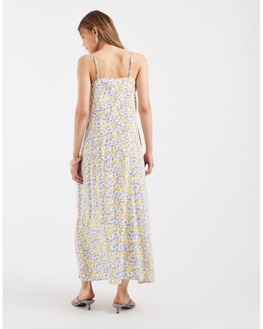 Pieces White Woven Cami Maxi Dress