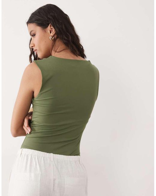 New Look Green Square Neck Bodysuit