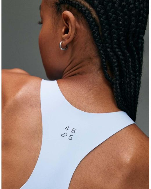4505 Gray Premium High Impact Zip Front Running Sports Bra With Adjustable Straps And Reflective Detail