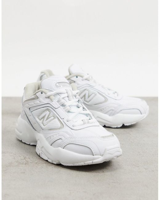 New Balance White 452 Trainers