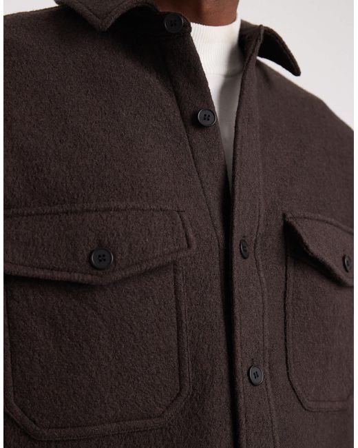 ARKET Black Chunky Bouclé Overshirt for men