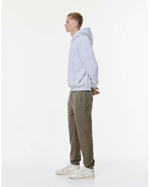 Pull&Bear White Comfort Joggers for men